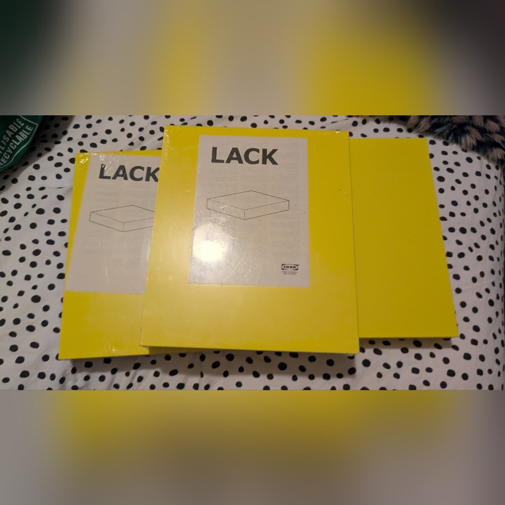 Yellow Lack Shelves